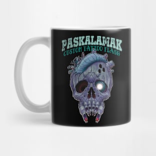 cyborg skull paskalamak shirt again Mug